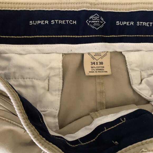 Men's St. John's Bay Cream Cargo Pants 34x30 - Picture 3 of 4